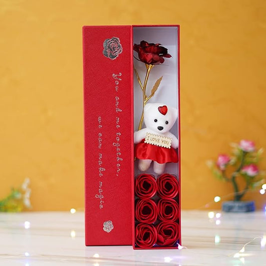 For Picks™ 24K Gold-Plated Golden Rose: Romantic Gift