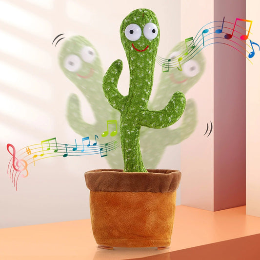 For Picks™ Dancing Cactus Talking Toy Interactive Plush, Sing, Record, USB - Funny Early Education Gift