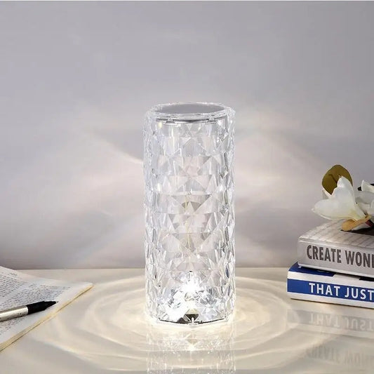For Picks™ Rose Crystal LED Night Light: Touch Lamp & Atmosphere Projector 16 Colors  USB Home Decor